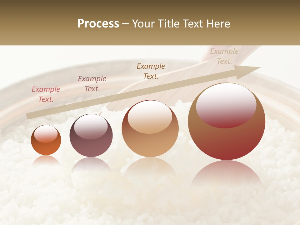 A Person Scooping Rice Out Of A Wooden Bowl PowerPoint Template