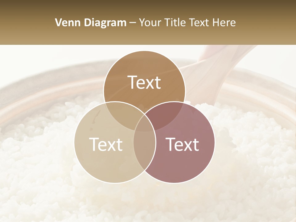 A Person Scooping Rice Out Of A Wooden Bowl PowerPoint Template