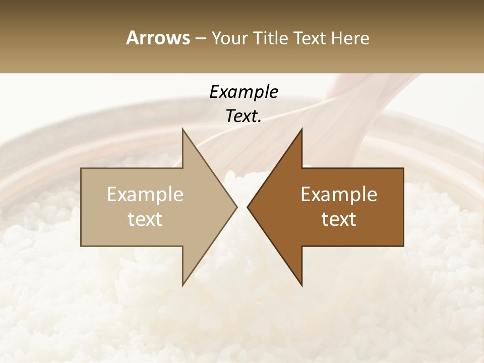 A Person Scooping Rice Out Of A Wooden Bowl PowerPoint Template