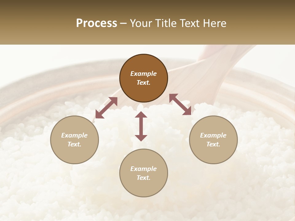 A Person Scooping Rice Out Of A Wooden Bowl PowerPoint Template