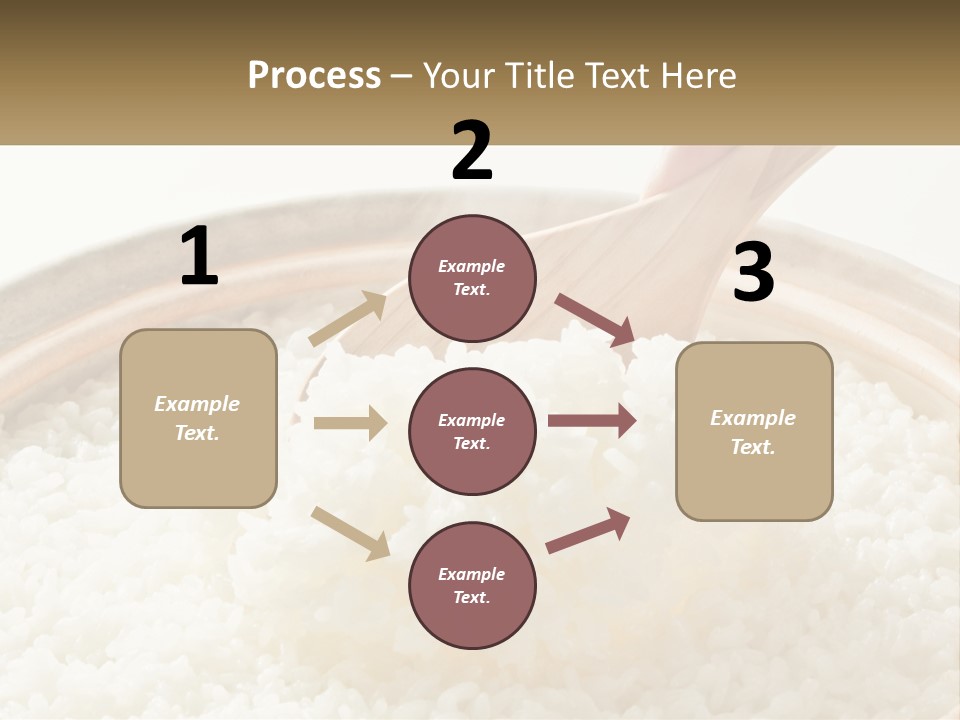 A Person Scooping Rice Out Of A Wooden Bowl PowerPoint Template
