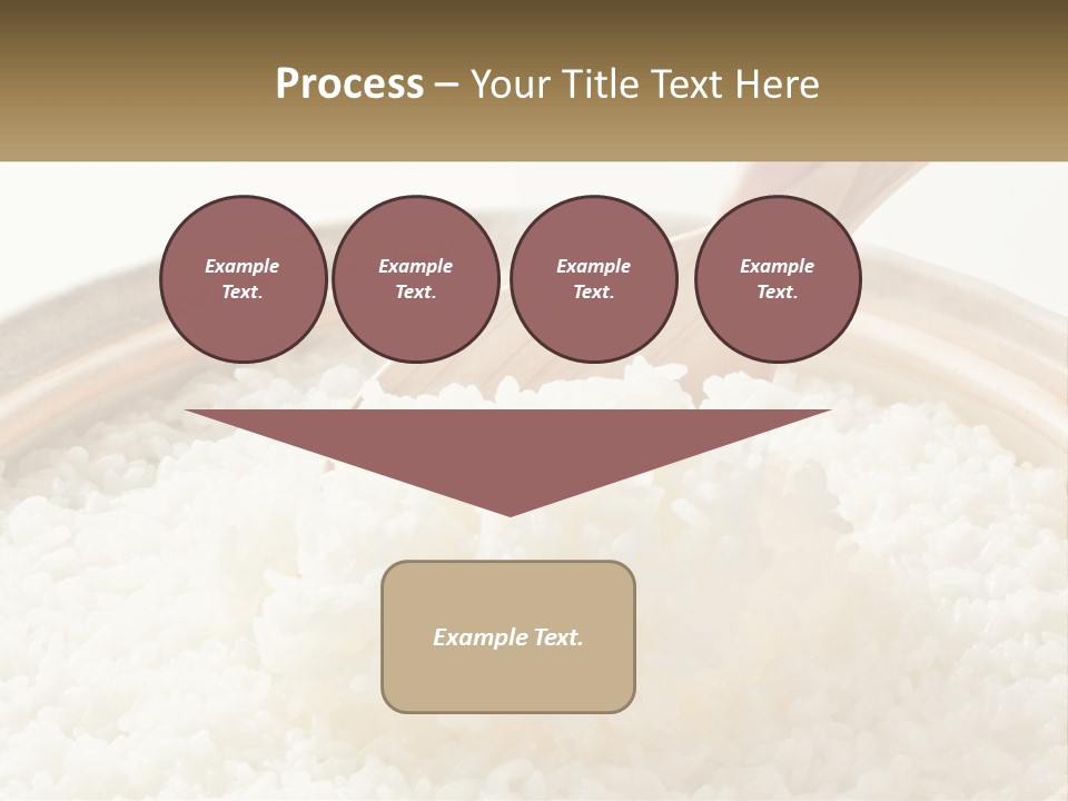 A Person Scooping Rice Out Of A Wooden Bowl PowerPoint Template