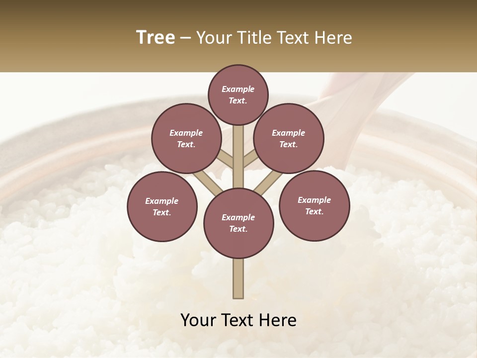 A Person Scooping Rice Out Of A Wooden Bowl PowerPoint Template