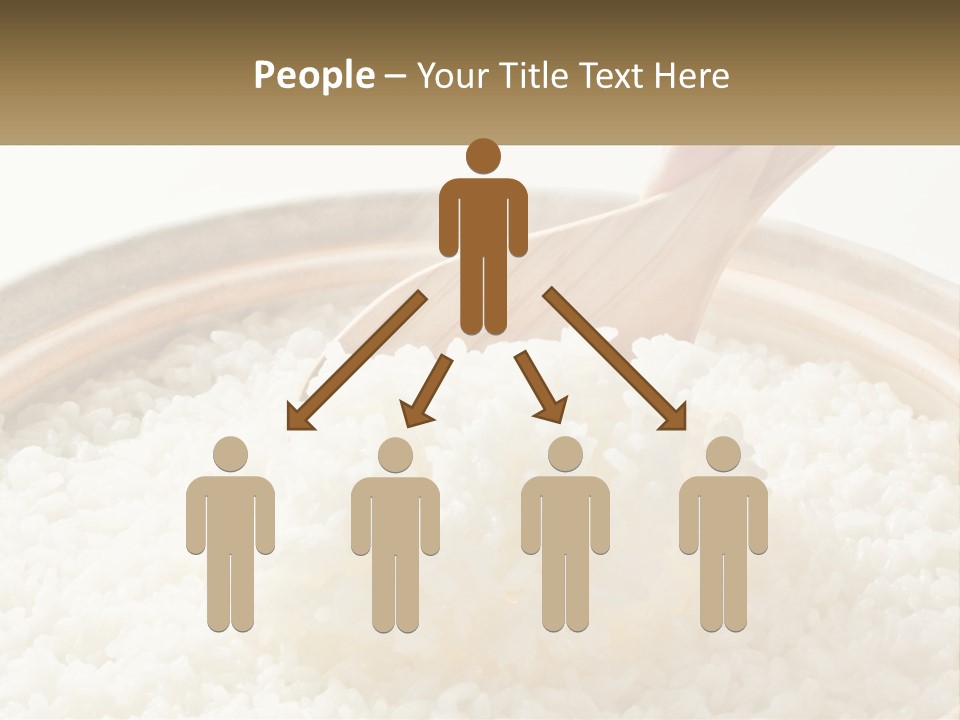A Person Scooping Rice Out Of A Wooden Bowl PowerPoint Template