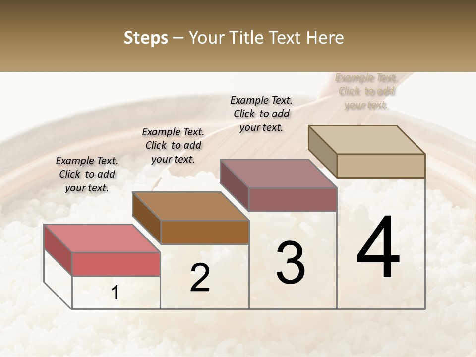 A Person Scooping Rice Out Of A Wooden Bowl PowerPoint Template