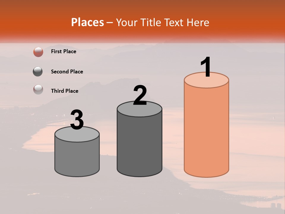 A Large Body Of Water Surrounded By Mountains PowerPoint Template