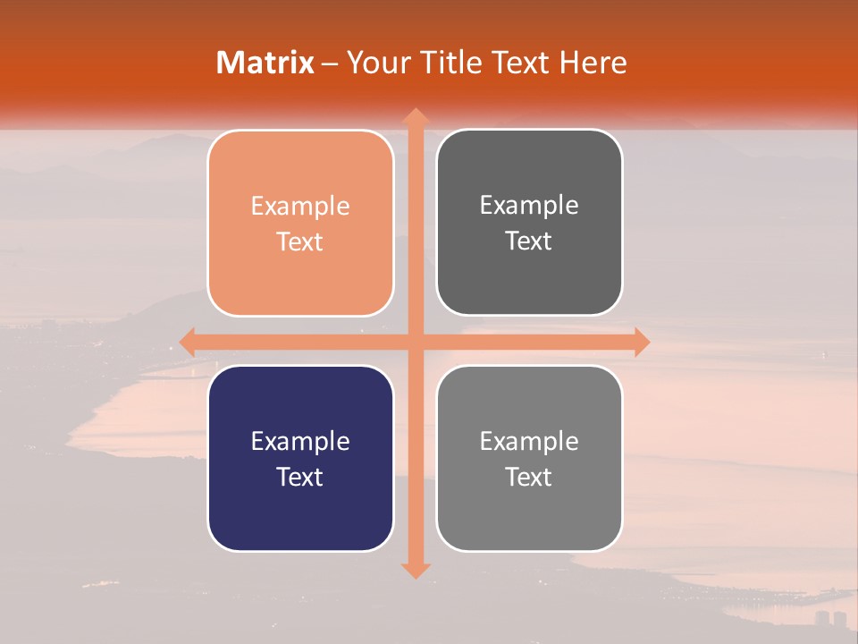 A Large Body Of Water Surrounded By Mountains PowerPoint Template