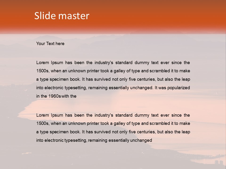 A Large Body Of Water Surrounded By Mountains PowerPoint Template