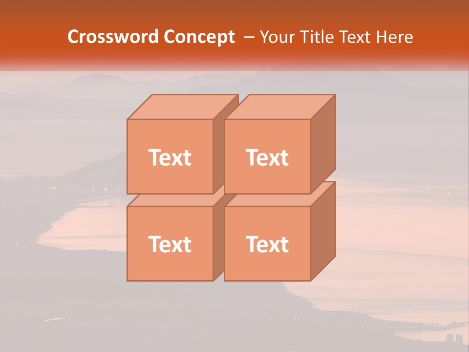 A Large Body Of Water Surrounded By Mountains PowerPoint Template