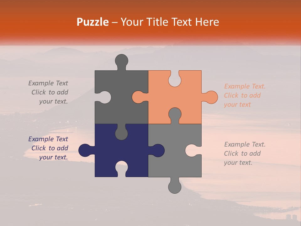 A Large Body Of Water Surrounded By Mountains PowerPoint Template