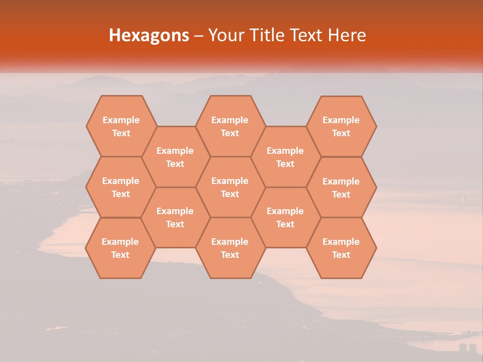 A Large Body Of Water Surrounded By Mountains PowerPoint Template