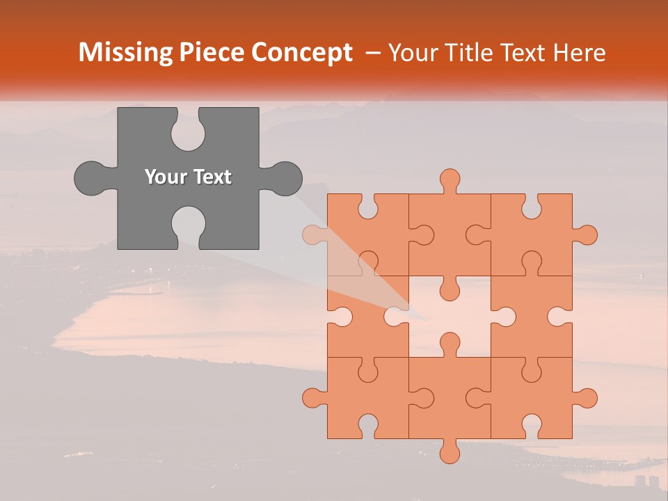 A Large Body Of Water Surrounded By Mountains PowerPoint Template