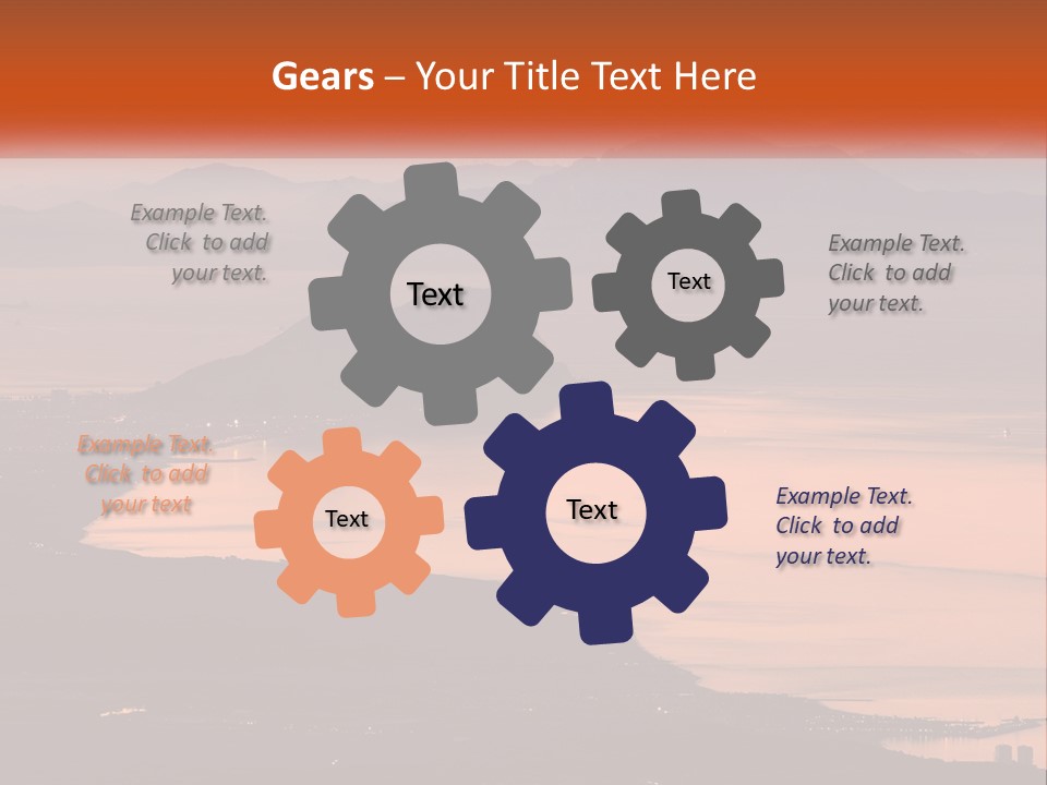 A Large Body Of Water Surrounded By Mountains PowerPoint Template