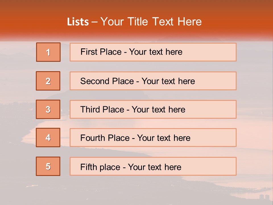 A Large Body Of Water Surrounded By Mountains PowerPoint Template