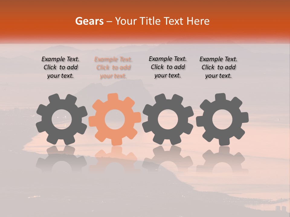 A Large Body Of Water Surrounded By Mountains PowerPoint Template