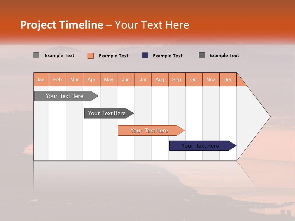 A Large Body Of Water Surrounded By Mountains PowerPoint Template