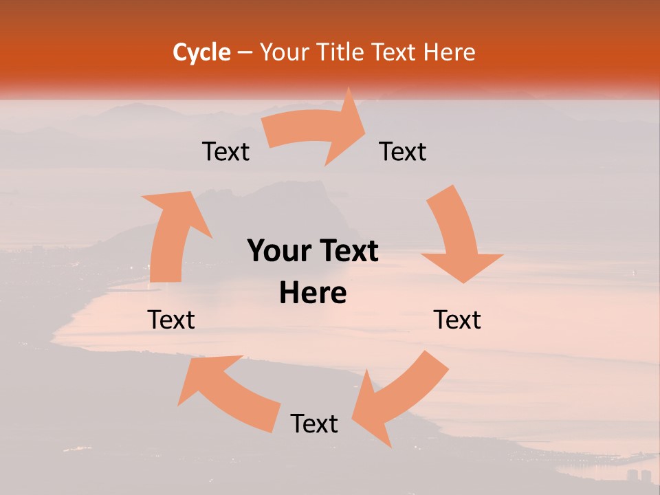 A Large Body Of Water Surrounded By Mountains PowerPoint Template