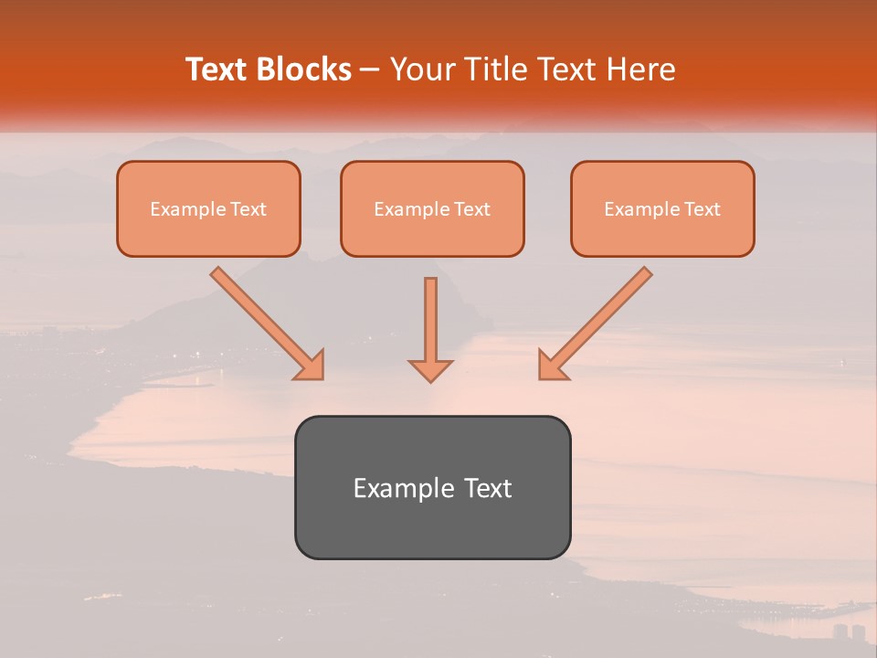 A Large Body Of Water Surrounded By Mountains PowerPoint Template