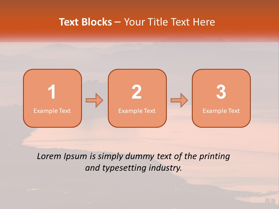 A Large Body Of Water Surrounded By Mountains PowerPoint Template