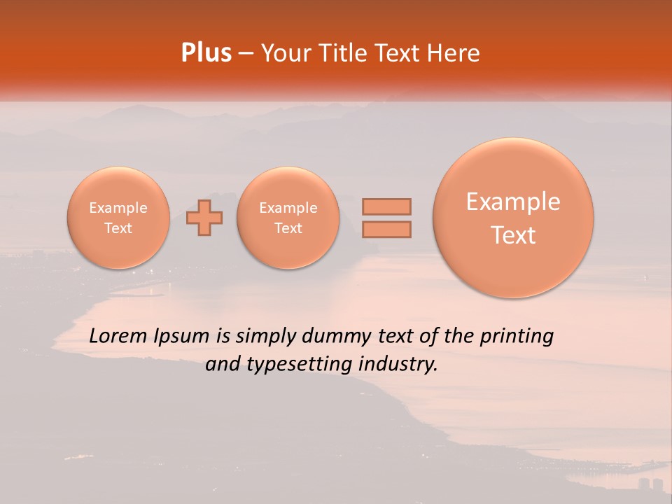 A Large Body Of Water Surrounded By Mountains PowerPoint Template