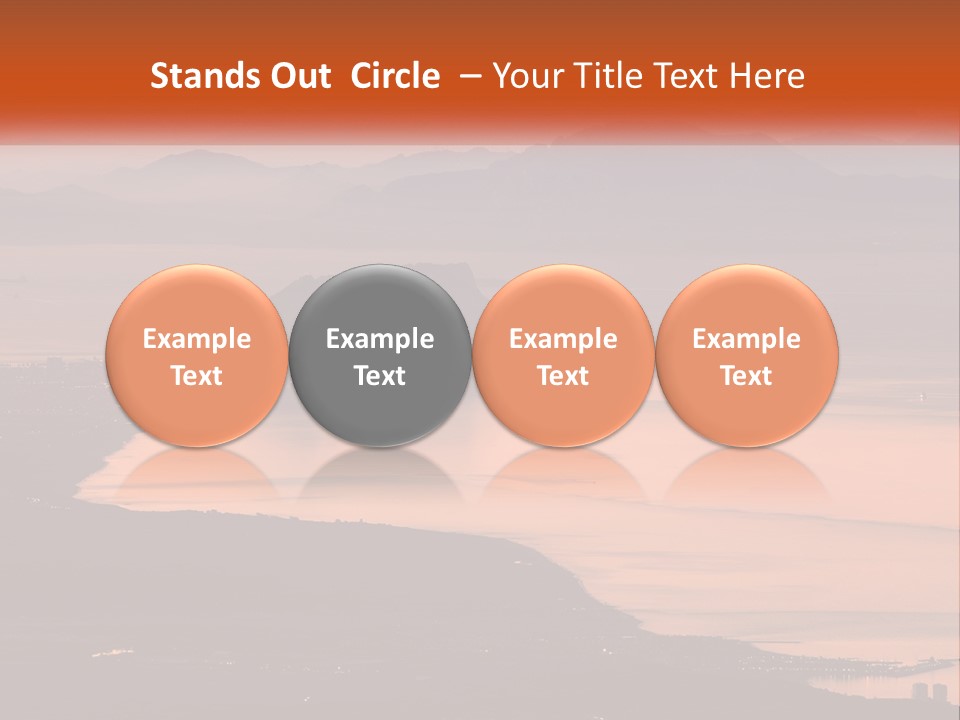 A Large Body Of Water Surrounded By Mountains PowerPoint Template