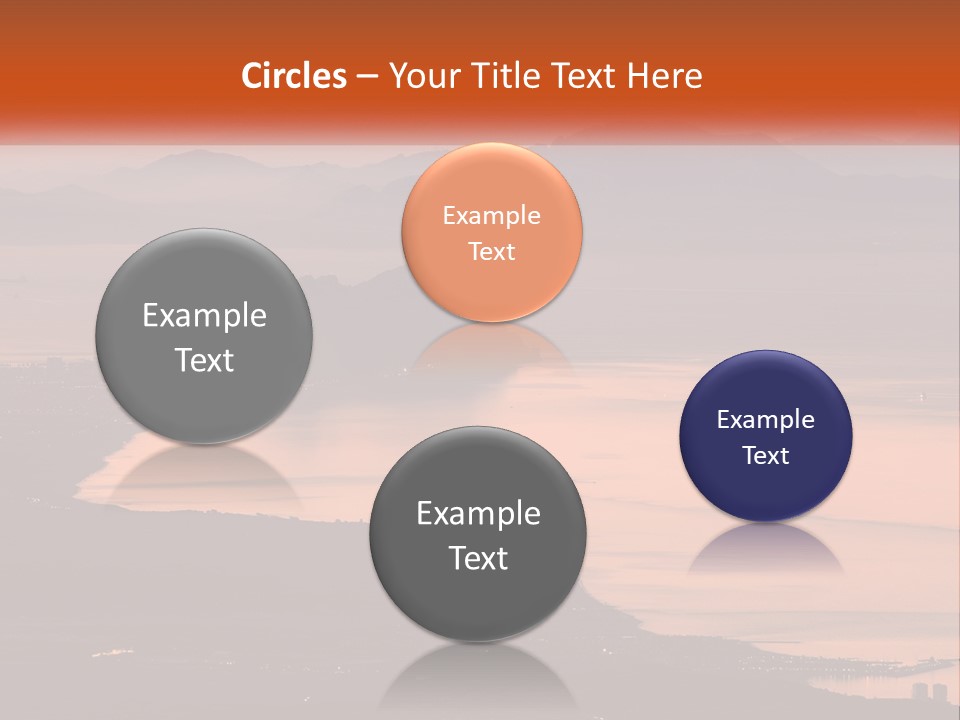 A Large Body Of Water Surrounded By Mountains PowerPoint Template