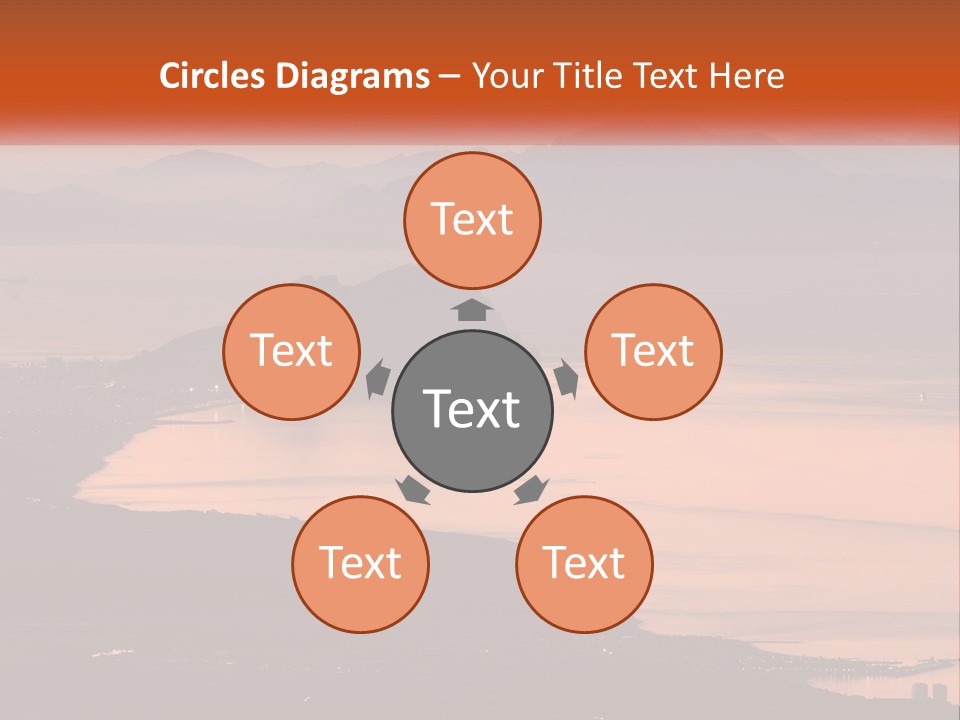 A Large Body Of Water Surrounded By Mountains PowerPoint Template