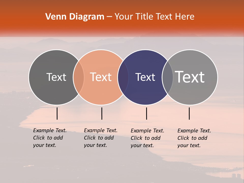 A Large Body Of Water Surrounded By Mountains PowerPoint Template