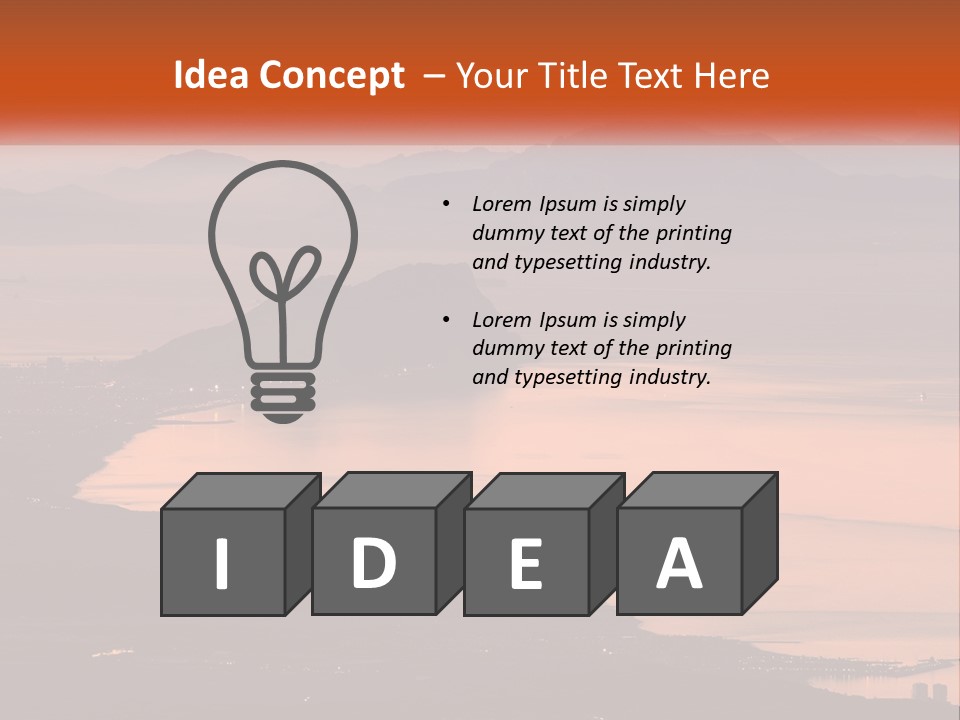 A Large Body Of Water Surrounded By Mountains PowerPoint Template