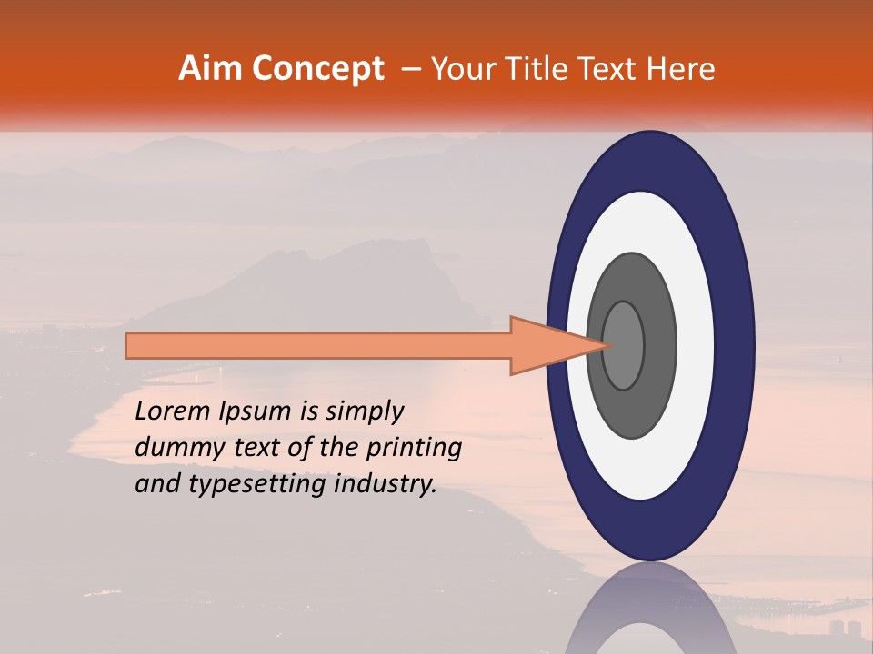 A Large Body Of Water Surrounded By Mountains PowerPoint Template