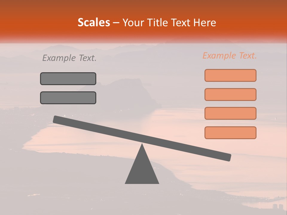 A Large Body Of Water Surrounded By Mountains PowerPoint Template