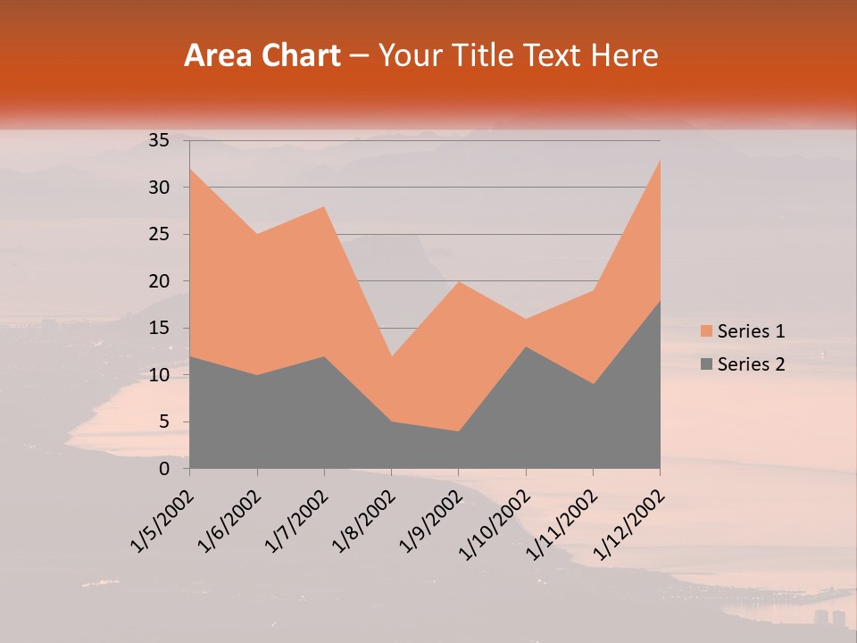 A Large Body Of Water Surrounded By Mountains PowerPoint Template
