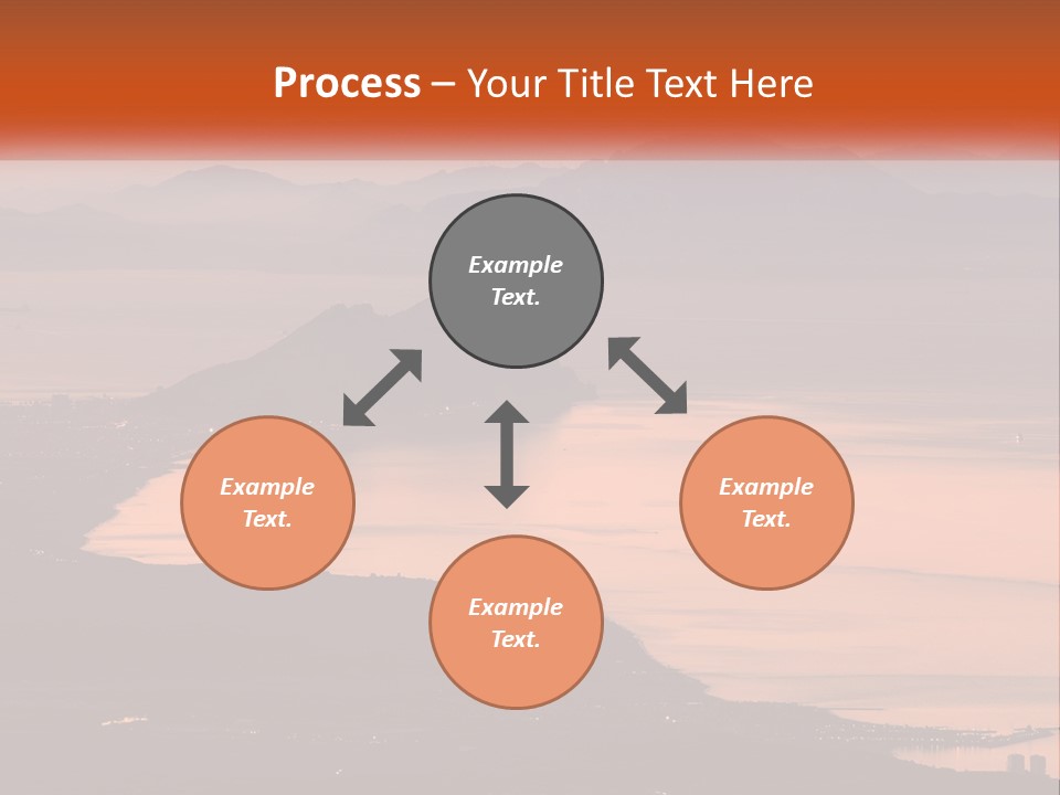 A Large Body Of Water Surrounded By Mountains PowerPoint Template