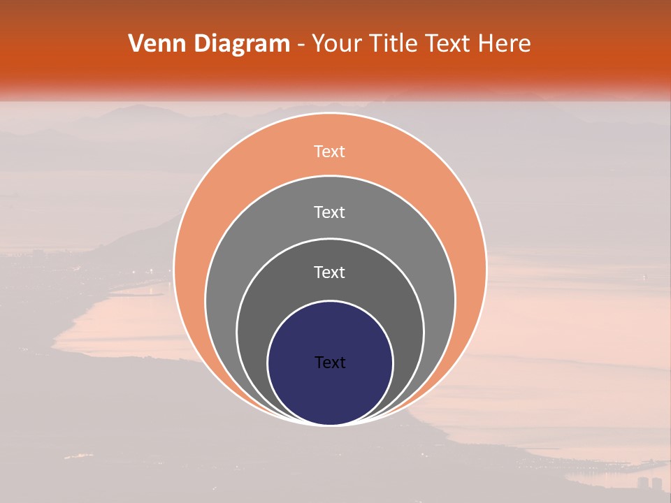 A Large Body Of Water Surrounded By Mountains PowerPoint Template