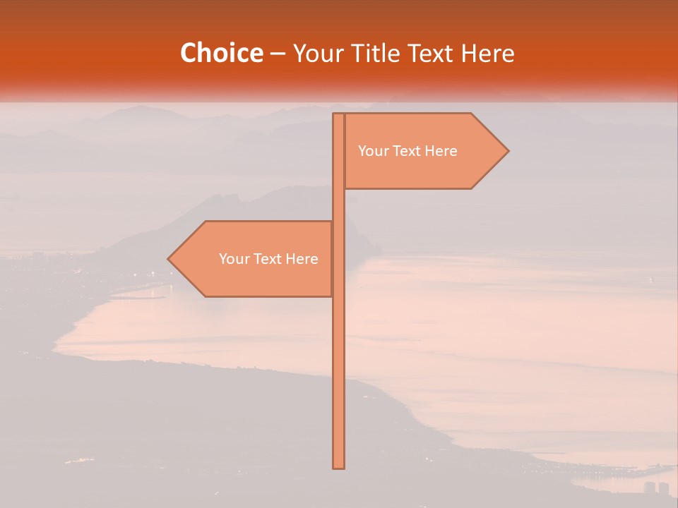 A Large Body Of Water Surrounded By Mountains PowerPoint Template