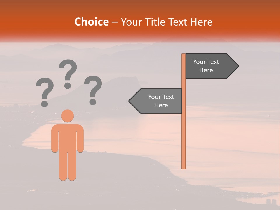 A Large Body Of Water Surrounded By Mountains PowerPoint Template