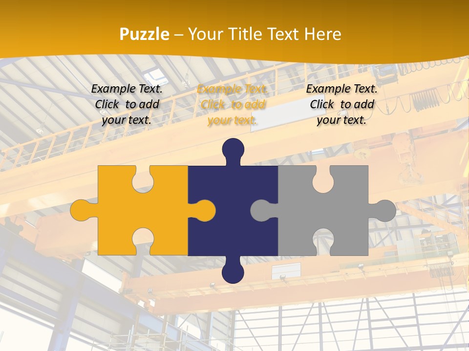 A Yellow Crane In A Warehouse Powerpoint Presentation Template PowerPoint Template