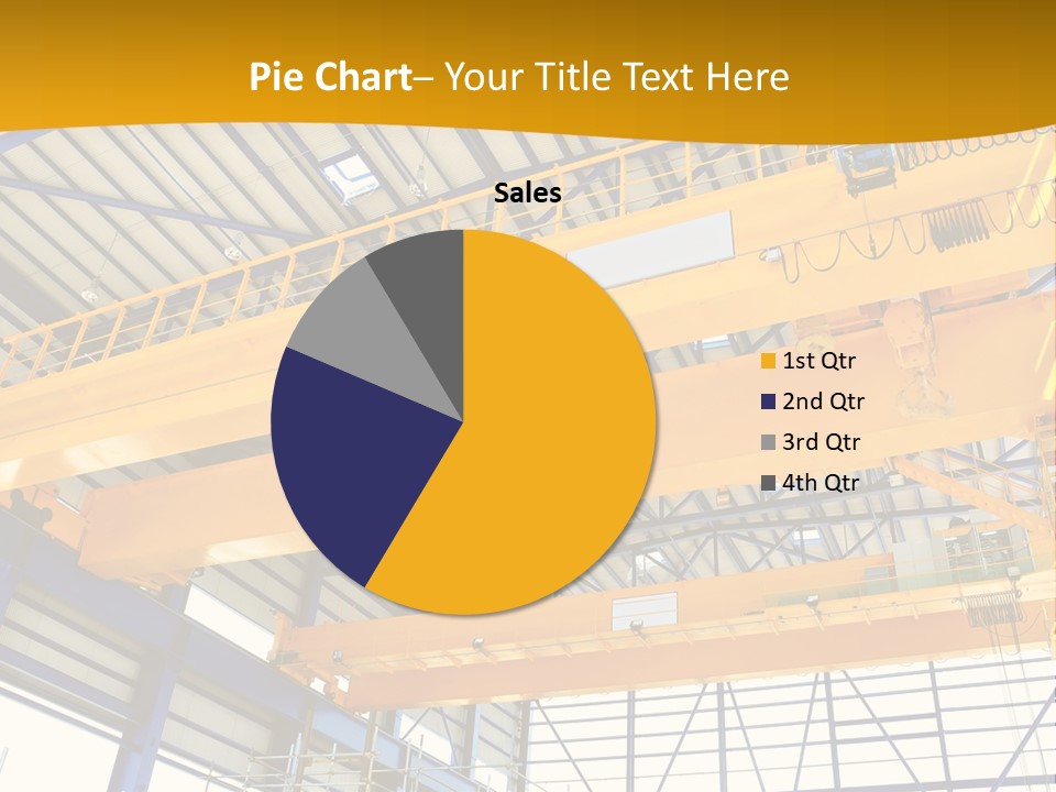 A Yellow Crane In A Warehouse Powerpoint Presentation Template PowerPoint Template