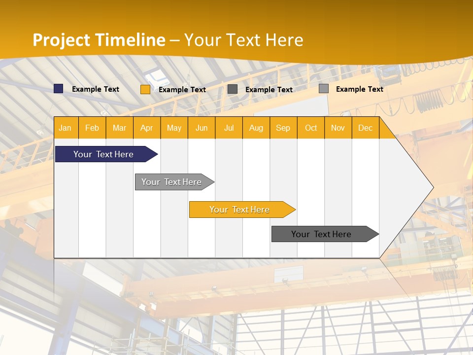 A Yellow Crane In A Warehouse Powerpoint Presentation Template PowerPoint Template