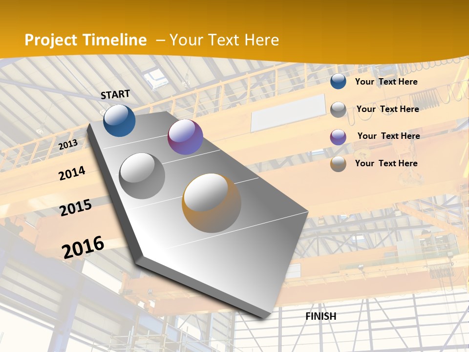 A Yellow Crane In A Warehouse Powerpoint Presentation Template PowerPoint Template