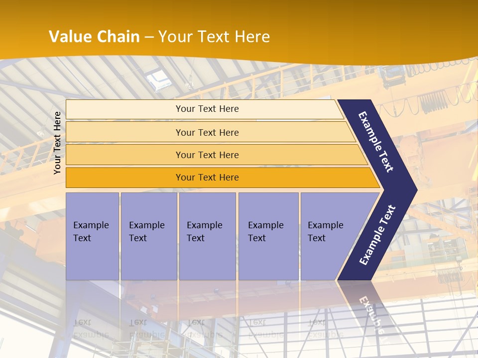 A Yellow Crane In A Warehouse Powerpoint Presentation Template PowerPoint Template