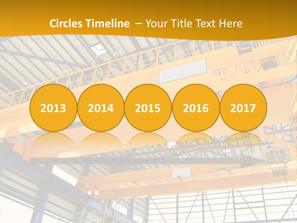 A Yellow Crane In A Warehouse Powerpoint Presentation Template PowerPoint Template