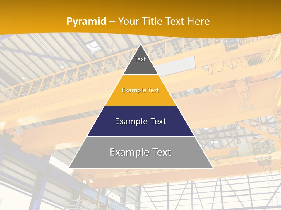 A Yellow Crane In A Warehouse Powerpoint Presentation Template PowerPoint Template