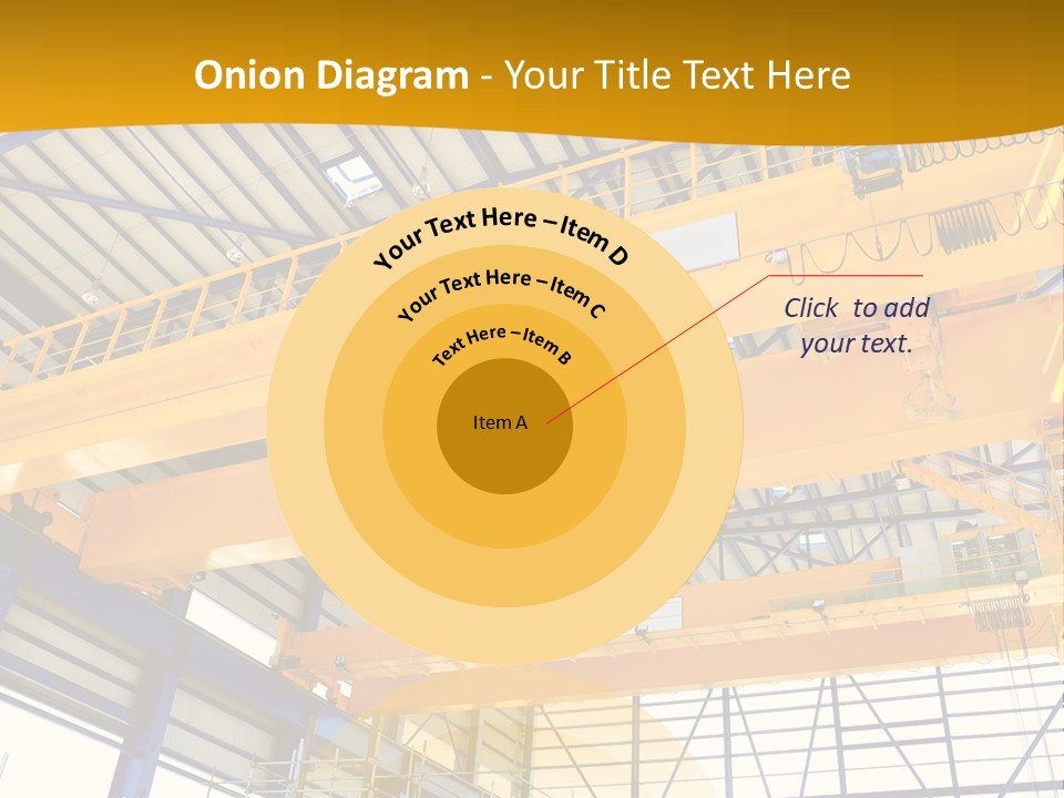 A Yellow Crane In A Warehouse Powerpoint Presentation Template PowerPoint Template