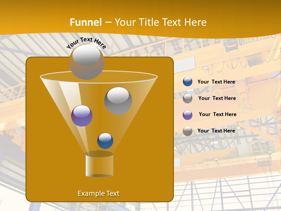 A Yellow Crane In A Warehouse Powerpoint Presentation Template PowerPoint Template