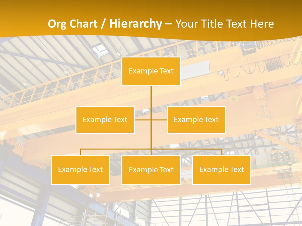 A Yellow Crane In A Warehouse Powerpoint Presentation Template PowerPoint Template