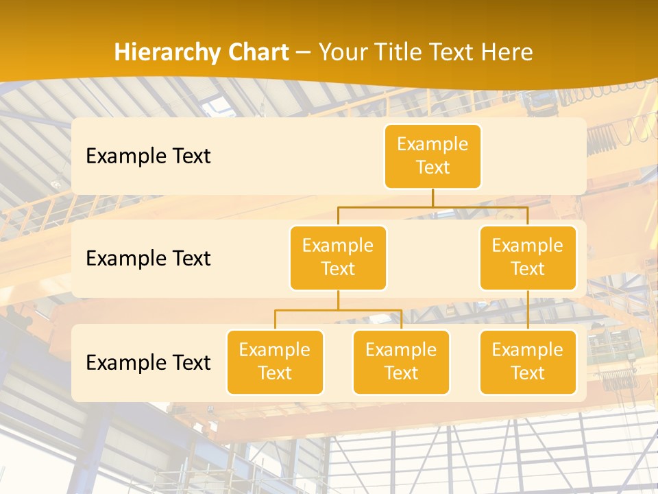 A Yellow Crane In A Warehouse Powerpoint Presentation Template PowerPoint Template