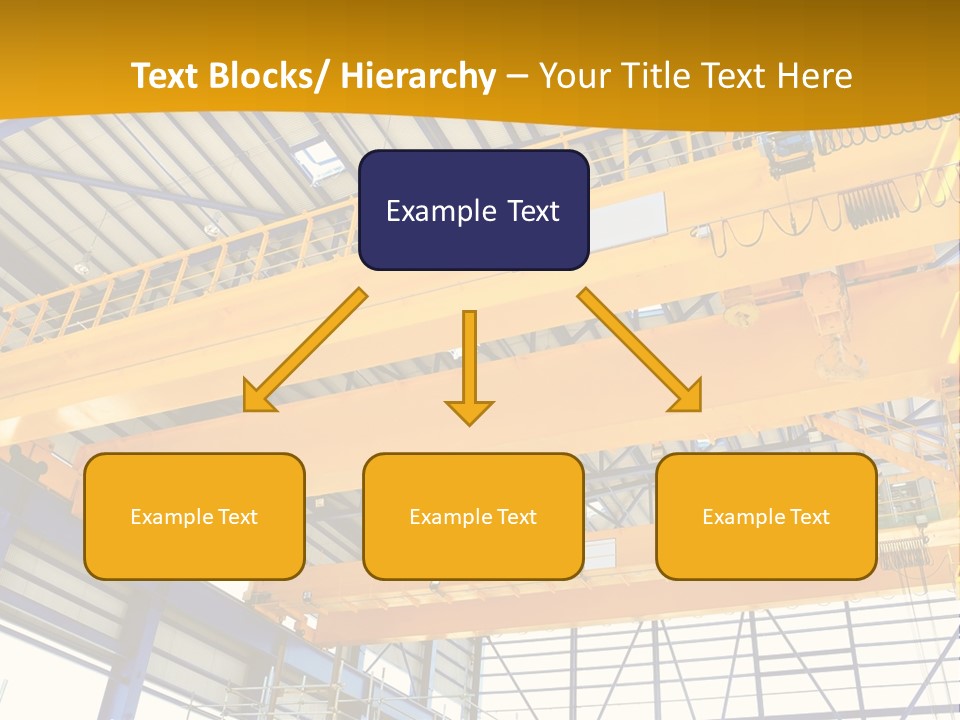 A Yellow Crane In A Warehouse Powerpoint Presentation Template PowerPoint Template
