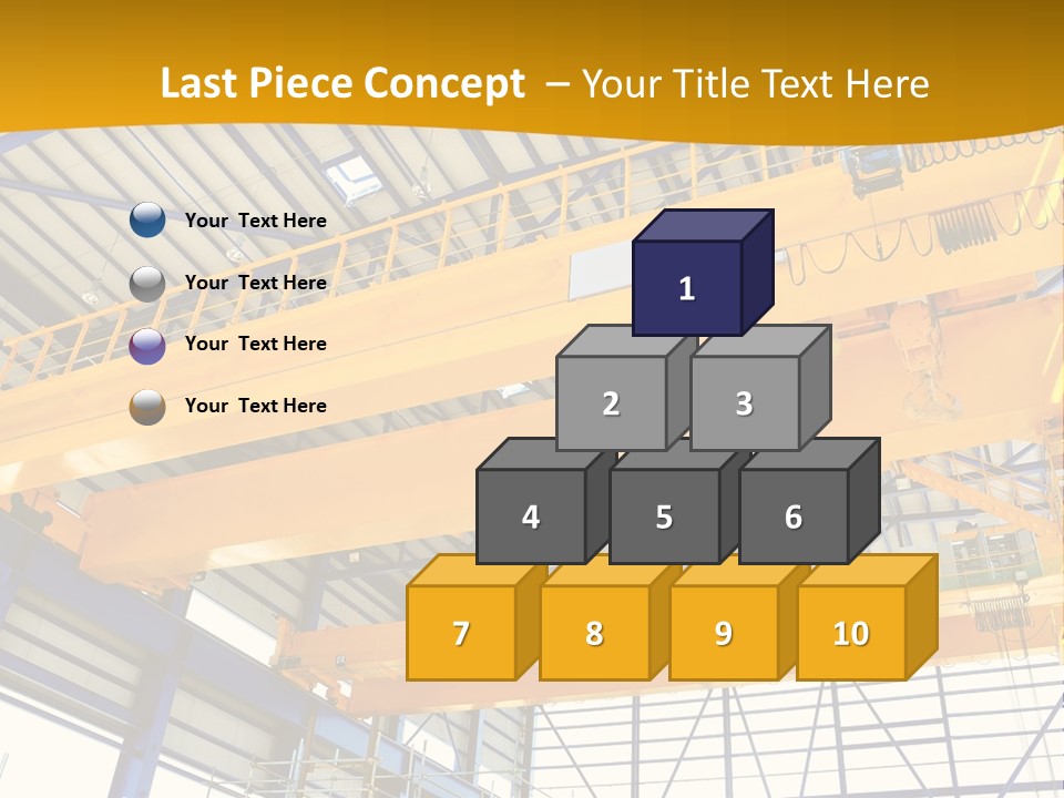 A Yellow Crane In A Warehouse Powerpoint Presentation Template PowerPoint Template