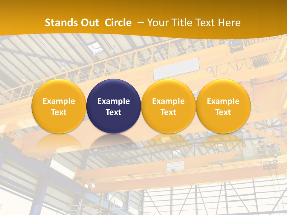 A Yellow Crane In A Warehouse Powerpoint Presentation Template PowerPoint Template